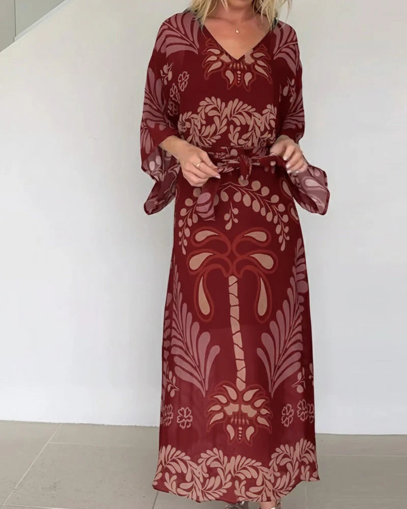 Breathable Cotton Blend Maxi Dress