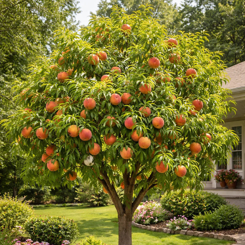 🔥 65K+ SOLD! 🍑 Heirloom "Honey Red" Dwarf Peach Seeds – Rare Red-Flesh Variety, Dwarf Container Friendly & Year-Round Planting 🌿