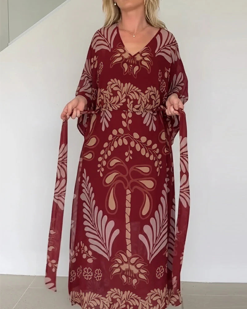 Breathable Cotton Blend Maxi Dress