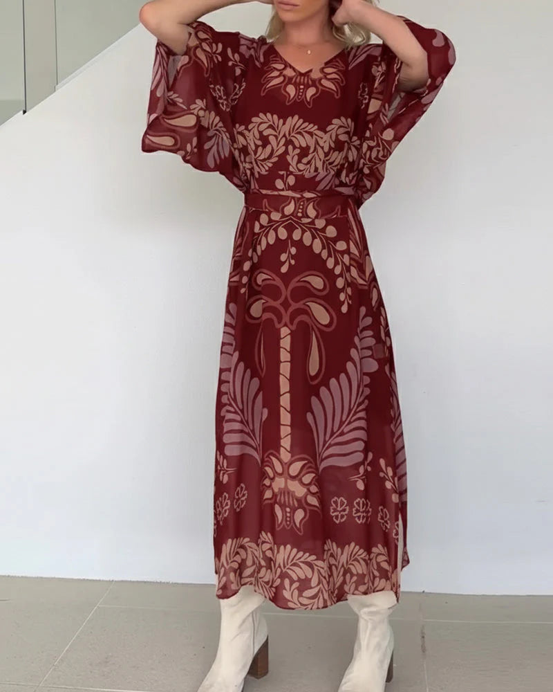 Breathable Cotton Blend Maxi Dress
