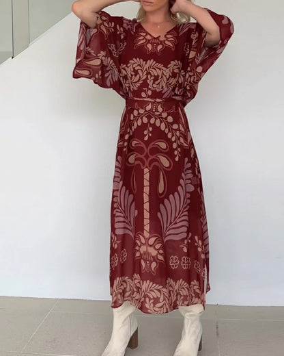 Breathable Cotton Blend Maxi Dress