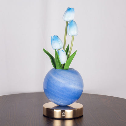 Romantic Tulip LED Lamp 🌷 – Warm Ambient Night Light for Bedroom & Aesthetic Home Decor