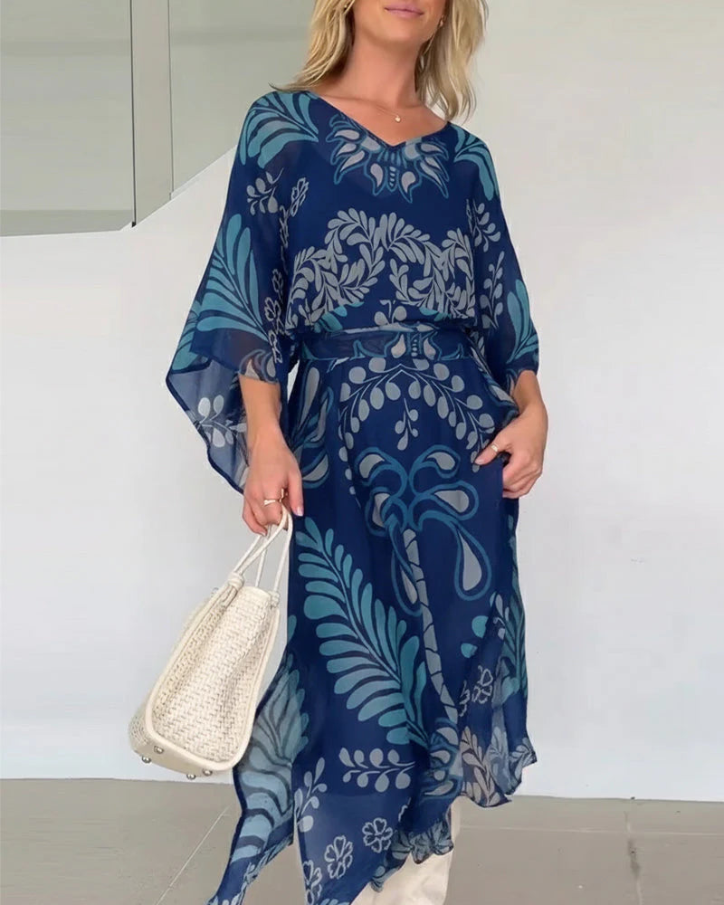 Breathable Cotton Blend Maxi Dress