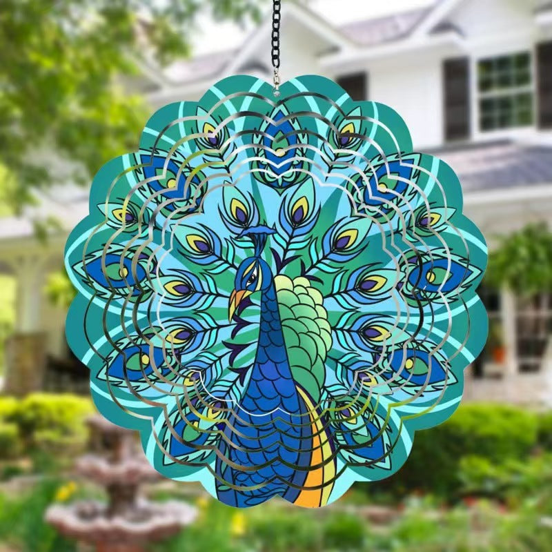 🔥🌿 Hot Selling! 3D Mandala Wind Spinner – Beautiful Stainless Steel Bird Decor for Garden & Patio ✨