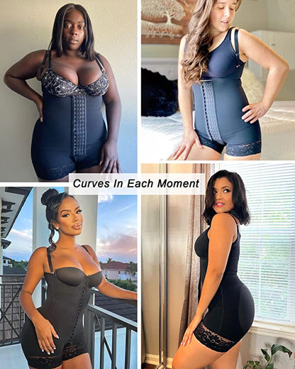 Women's tummy tuck waist and hip lifting body shaper