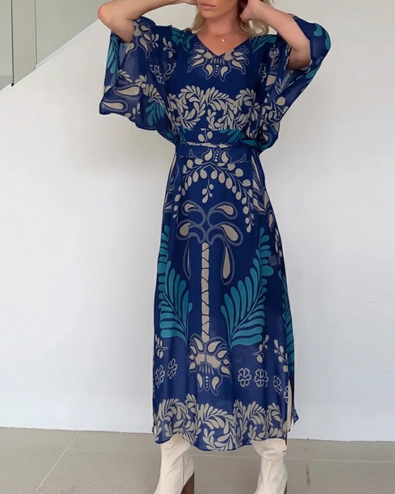 Breathable Cotton Blend Maxi Dress