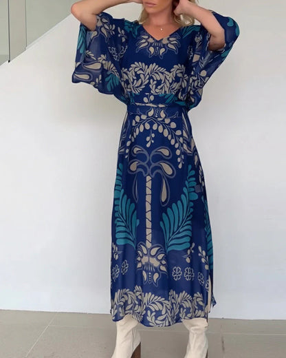 Breathable Cotton Blend Maxi Dress