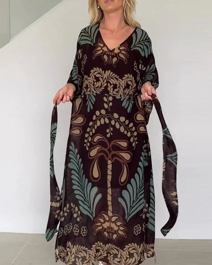 Breathable Cotton Blend Maxi Dress