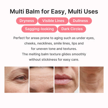 Pink Collagen Multi Balm Stick – Volumizing & Firming Anti-Aging Care for Eyes, Lips, Neck & Fine Lines