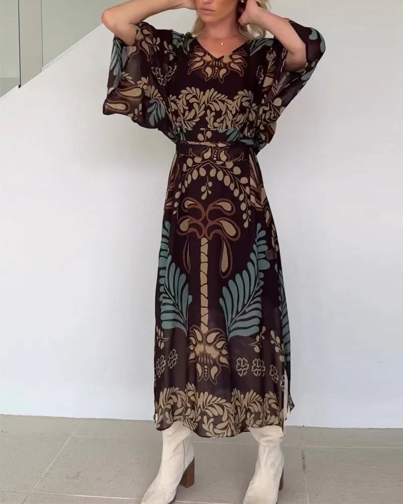 Breathable Cotton Blend Maxi Dress