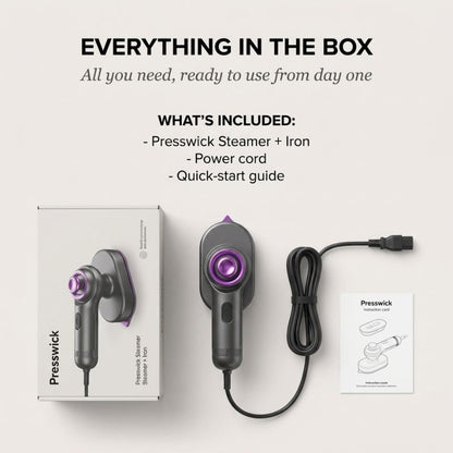 2-in-1 Portable Handheld Garment Steamer & Travel Iron