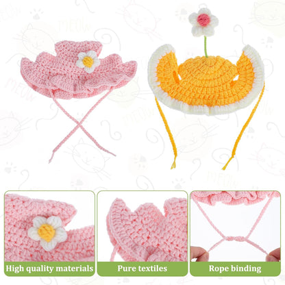 Cute Flower Cat Hat