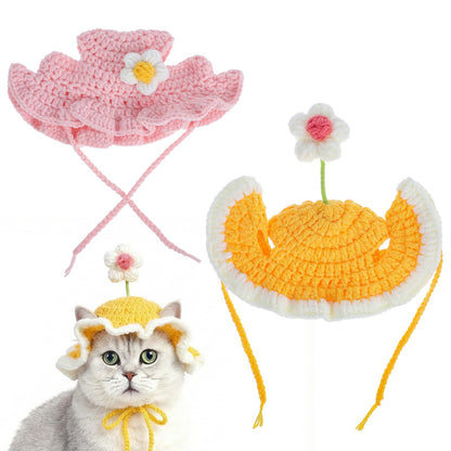 Cute Flower Cat Hat