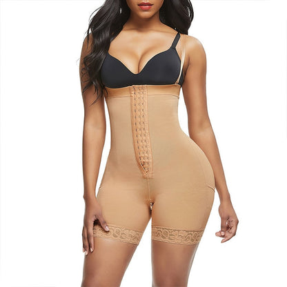 Women's tummy tuck waist and hip lifting body shaper