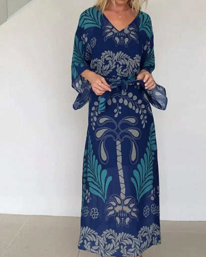 Breathable Cotton Blend Maxi Dress