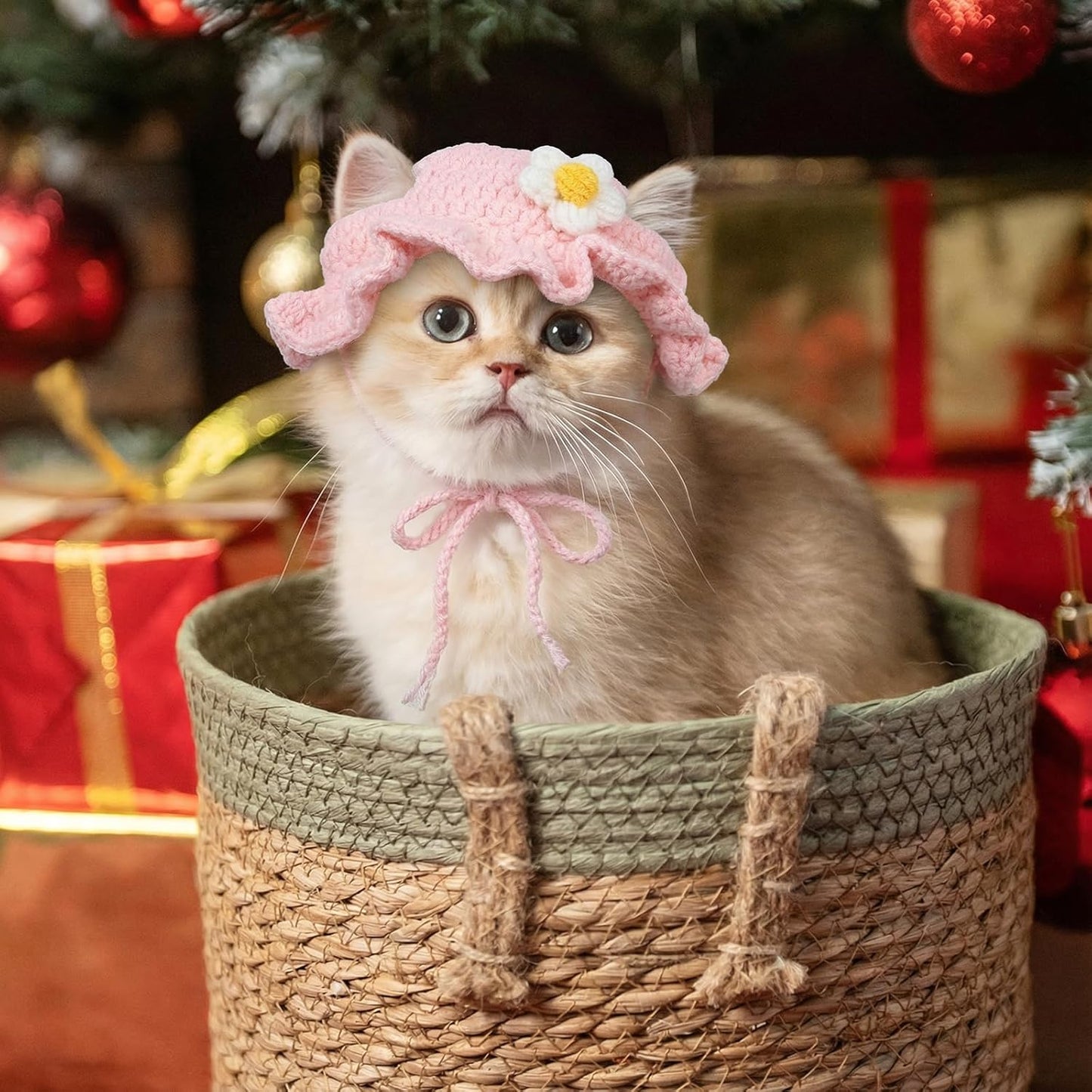 Cute Flower Cat Hat