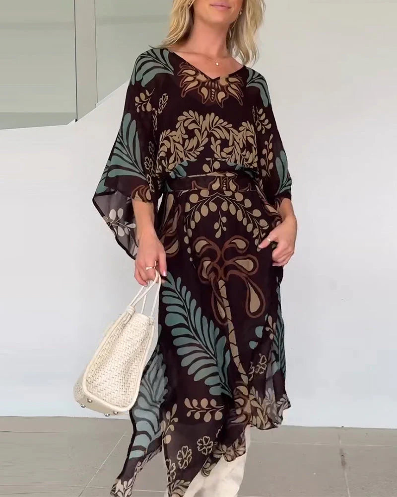 Breathable Cotton Blend Maxi Dress