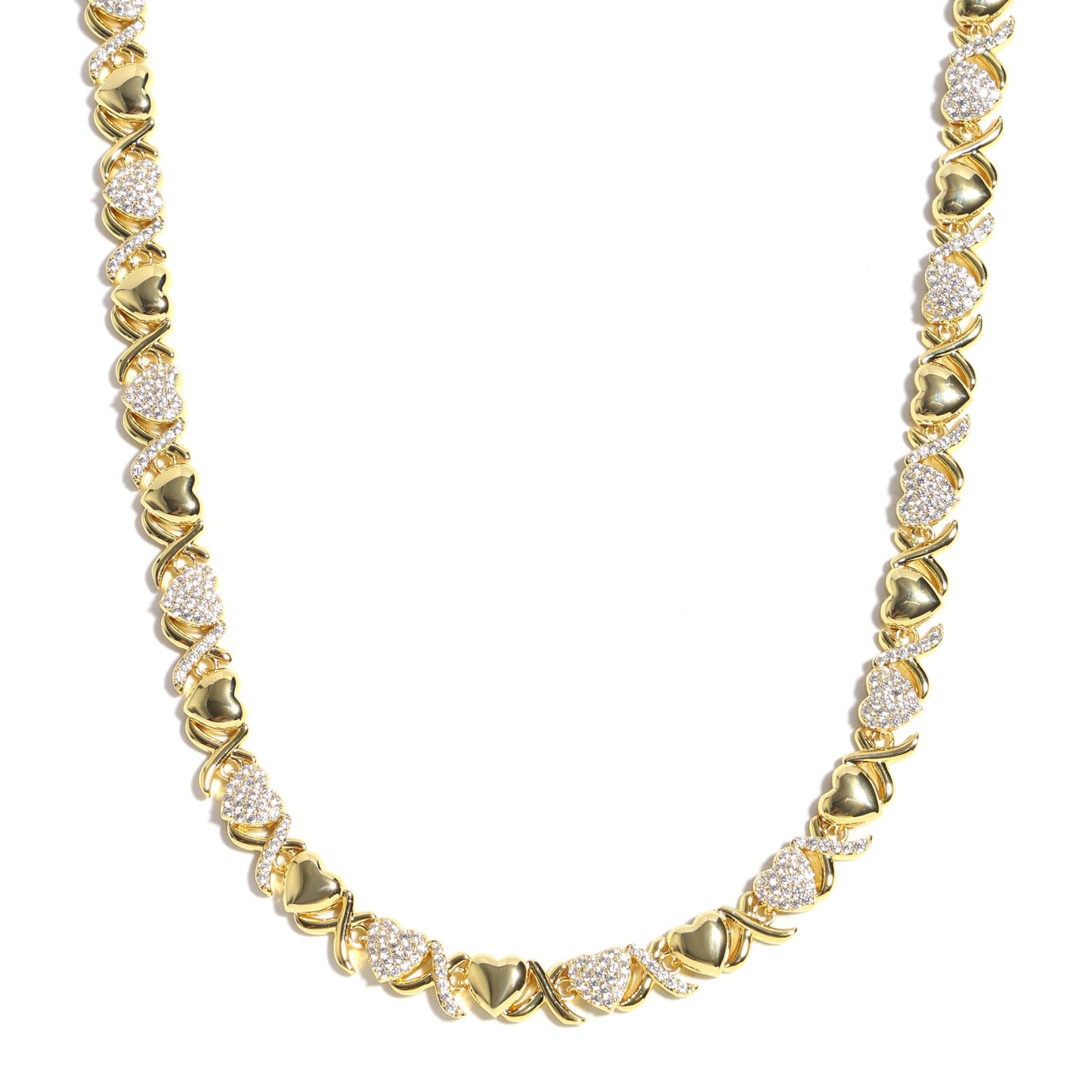 Gold  Diamond Gemstone Necklace