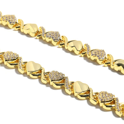 Gold  Diamond Gemstone Necklace