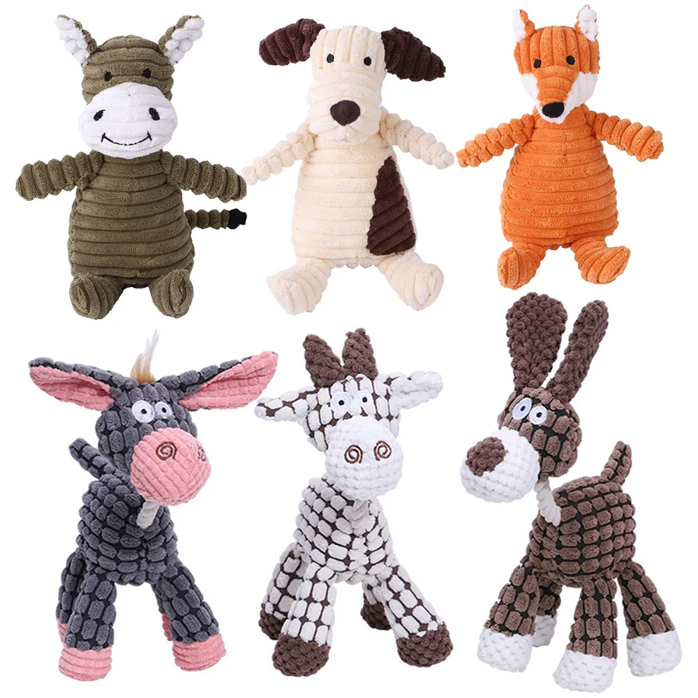 Plush Dog Chew Toys for Small and Large Dogs