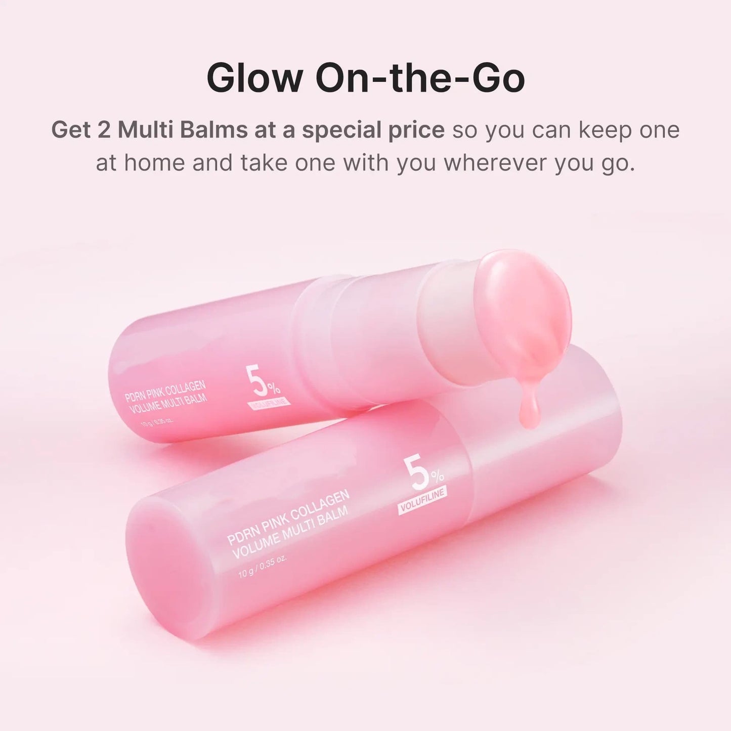 Pink Collagen Multi Balm Stick – Volumizing & Firming Anti-Aging Care for Eyes, Lips, Neck & Fine Lines