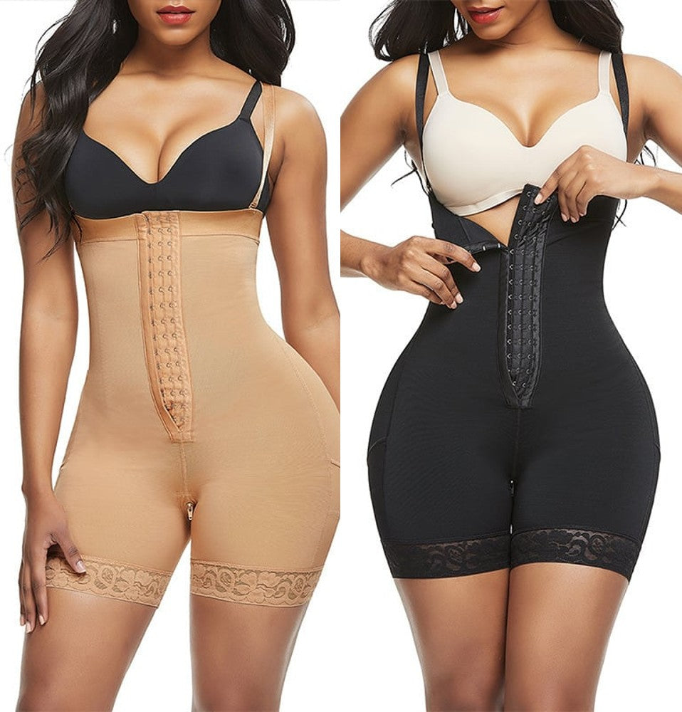 Women's tummy tuck waist and hip lifting body shaper