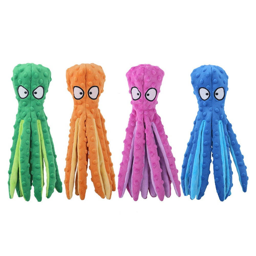 Octopus Plush Squeaky Dog Toy