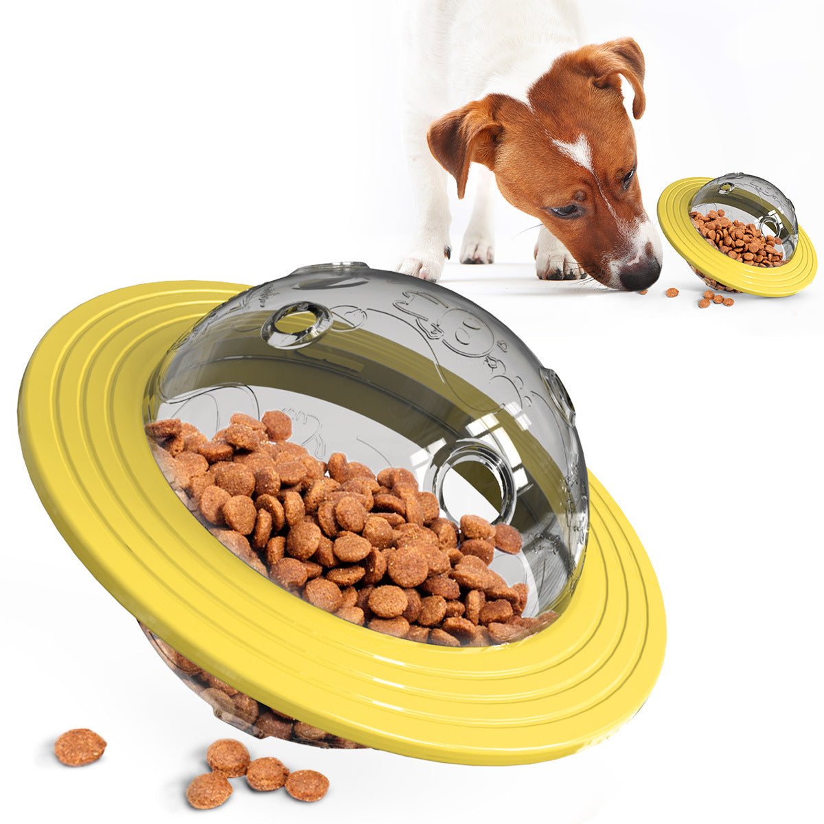 Interaktives UFO Hundespielzeug - Slow Feeder & Leckerli-Spender